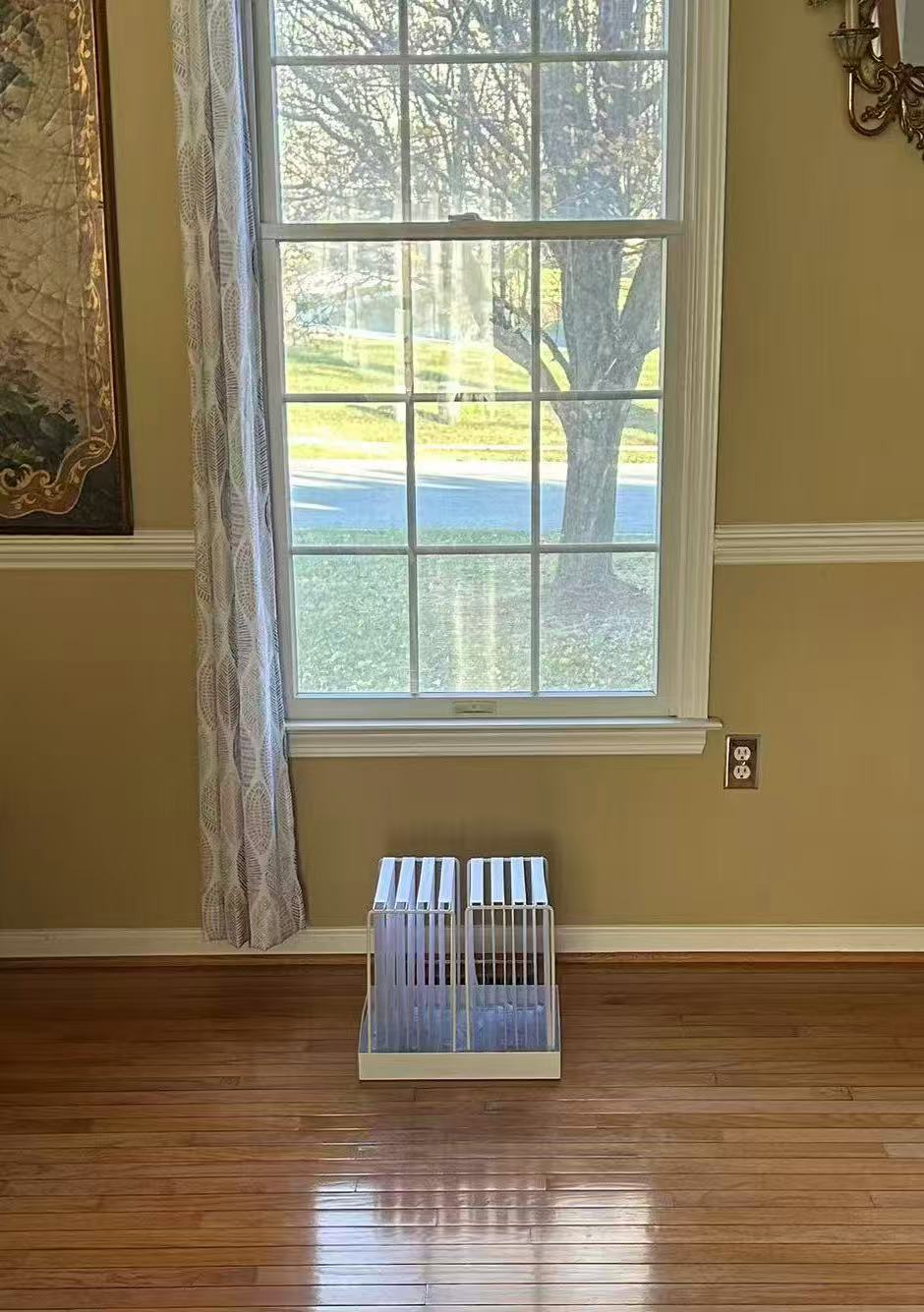 VecoCuby Up to 12 L/Day 1500 sq-ft (once/year rinse, support paper towels as wick) High Throughput Non-electric Evaporative Humidifier TWIN-HT3G